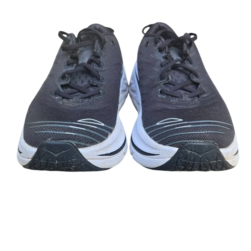 Hoka One One Bondi 8 Black and White Running Sneakers - Picture 3 of 8